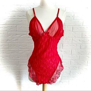 NWT VINTAGE Escante Collection Lingerie Lace Bodysuit DEADSTOCK Size 1X